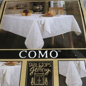 Tabletops Gallery Como Collection Navy Tablecloth